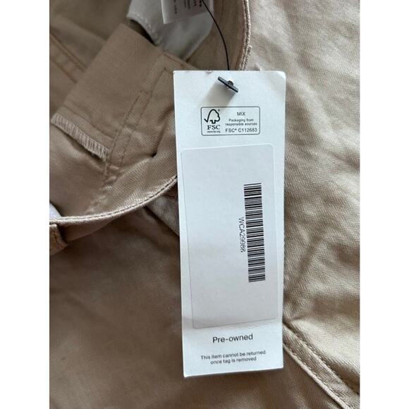 Creatures Of Comfort Madison Wide Leg High Waisted Pants Womens Cream Size 4 USA - Picture 7 of 8